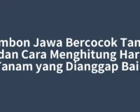 Primbon Jawa Bercocok Tanam dan Cara Menghitung Hari Tanam yang Dianggap Baik