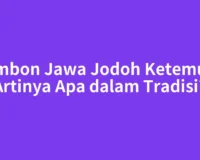 Primbon Jawa Jodoh Ketemu 23 Artinya Apa dalam Tradisi?