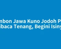 Primbon Jawa Kuno Jodoh Perlu Dibaca Tenang, Begini Isinya
